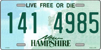 NH license plate 1414985