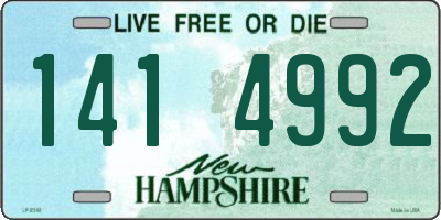 NH license plate 1414992