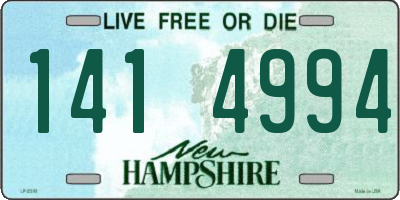 NH license plate 1414994