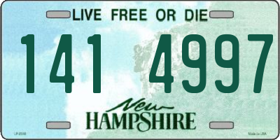 NH license plate 1414997