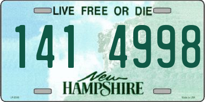 NH license plate 1414998