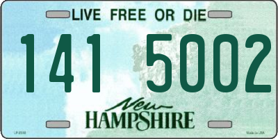 NH license plate 1415002