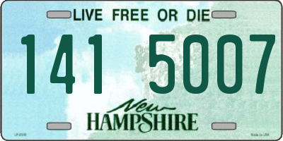 NH license plate 1415007