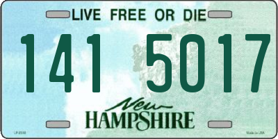 NH license plate 1415017