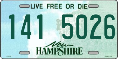 NH license plate 1415026