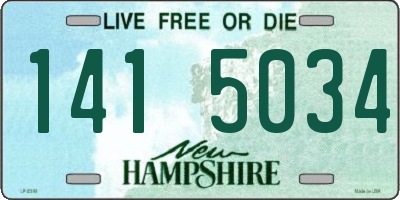 NH license plate 1415034