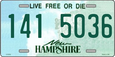 NH license plate 1415036