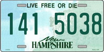 NH license plate 1415038