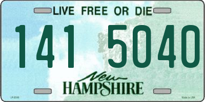 NH license plate 1415040