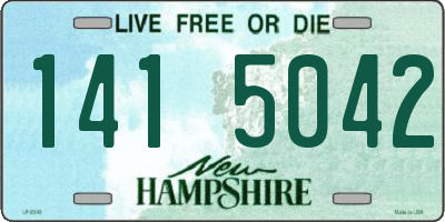 NH license plate 1415042