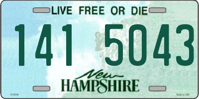 NH license plate 1415043