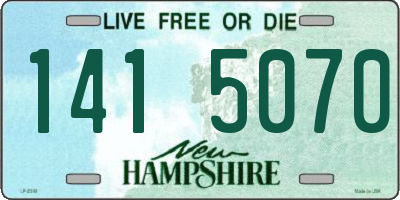 NH license plate 1415070