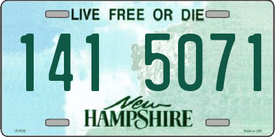 NH license plate 1415071