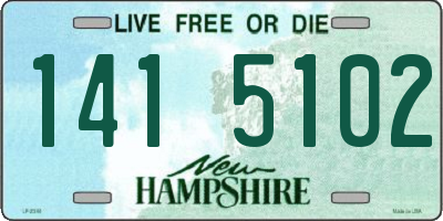 NH license plate 1415102