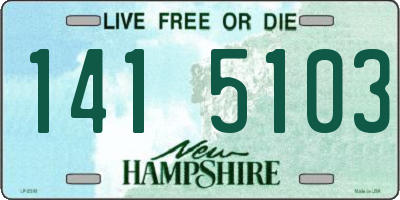 NH license plate 1415103