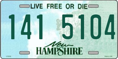 NH license plate 1415104