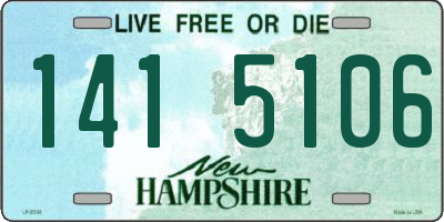 NH license plate 1415106
