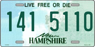 NH license plate 1415110