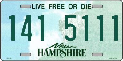 NH license plate 1415111