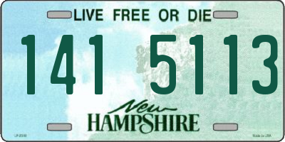 NH license plate 1415113