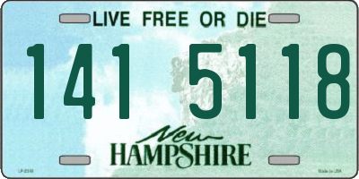 NH license plate 1415118