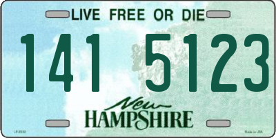 NH license plate 1415123
