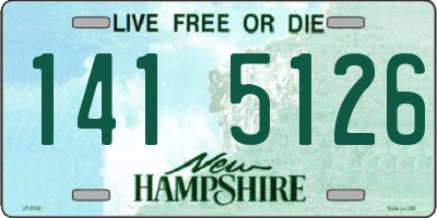 NH license plate 1415126