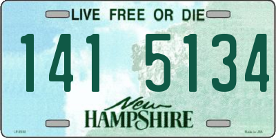 NH license plate 1415134