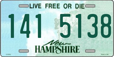 NH license plate 1415138