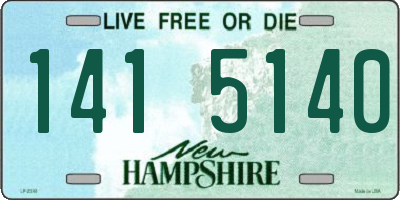 NH license plate 1415140