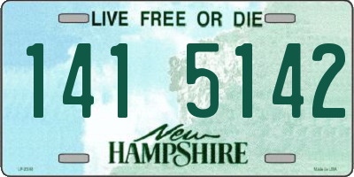 NH license plate 1415142