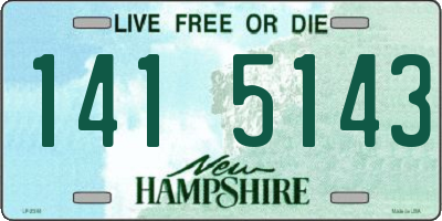 NH license plate 1415143