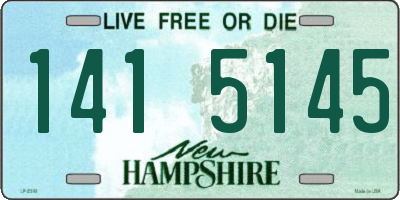 NH license plate 1415145