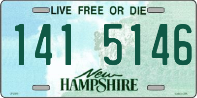 NH license plate 1415146