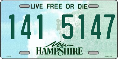 NH license plate 1415147