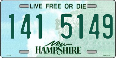 NH license plate 1415149