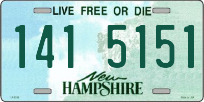 NH license plate 1415151