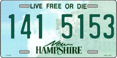 NH license plate 1415153