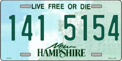 NH license plate 1415154