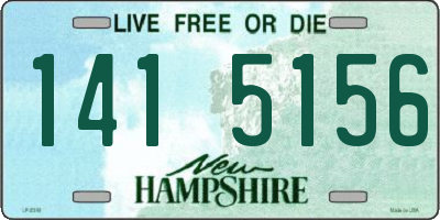NH license plate 1415156