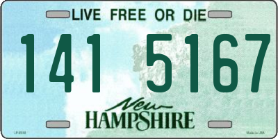 NH license plate 1415167