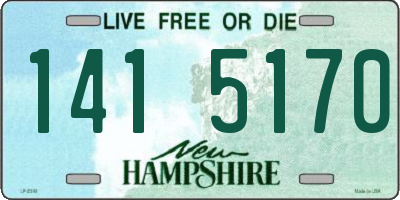 NH license plate 1415170