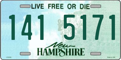 NH license plate 1415171