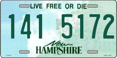 NH license plate 1415172