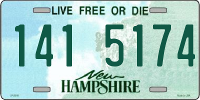 NH license plate 1415174
