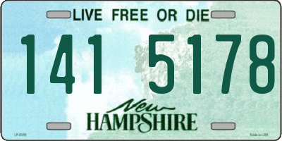 NH license plate 1415178