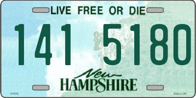 NH license plate 1415180