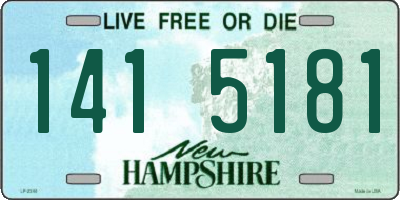 NH license plate 1415181