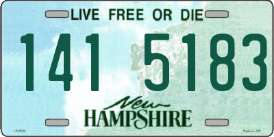 NH license plate 1415183