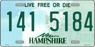 NH license plate 1415184